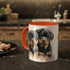 Rottweiler Pupies - Color Accent Mugs, 11oz